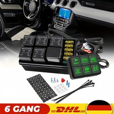 6 Gang Schalter Panel Kit Universal Circuit Control Relais System für Auto LKW