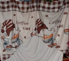 2er Set Gardinen Kaffeebohnen