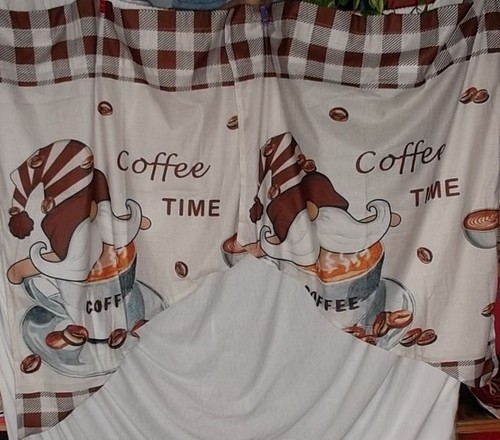 2er set gardinen - 2er, kaffeebohnen