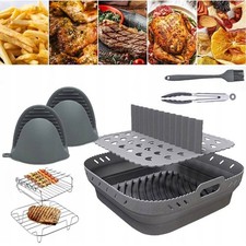 8x Silikonform für Ninja Speedi ON400UK、Heißluftfritteuse Backform 21x21x8cm