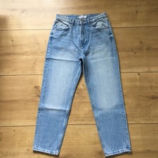 Bershka Denim Jeans Hose Mom-Style-Jeans High Waist 36/S Hellblau Blau neu
