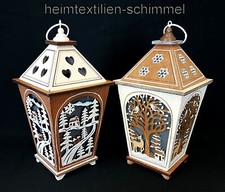 LED Laterne Tischdeko Fensterdeko WEIHNACHTEN Holzdeko Tischlicht Regaldeko HOLZ