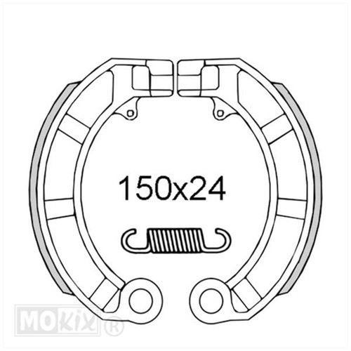 Bremsbacken satz hinten vespa - hinten, (vespa
