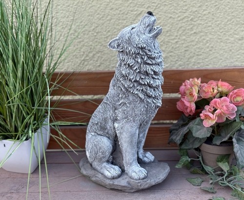 Frostfeste steinfigur wolf - frostfeste,