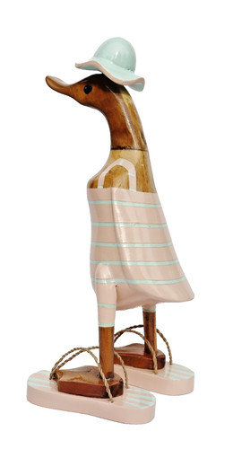 Deko ente holz laufente - holz,