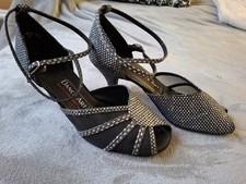 Diamant Tanzschuhe Dance Art Größe 5 1/2 Glitzer schwarz