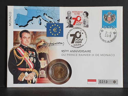 Numisbrief monaco fürst prinz - monaco,