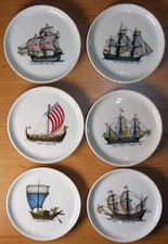 Vintage - 6er Untertassen-Set