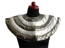 Ägyptischer Kragen Weiß Gold Ägypter Ägypterin Cleopatra Kostüm Faschingskostüm