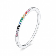 Sterling silber halbe eternity - silber,