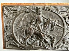 Otto v. Bismarck St. Georg Briefbeschwerer Paperweight Eisenguss Sachsen 1897