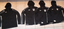 4x schwarze JAKO Jungen Herren - Trainingsjacke CLASSICO m. Kapuze Größe L / XL