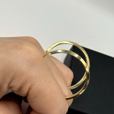 Edle 333 Gold Creolen Ohrringe