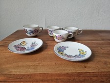 Gmundner Keramik Blumen Vier Tassen Und Zwei Teller