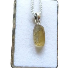 Kleiner Citrin Rohstein Anhänger 925 Silber Nr. 4261
