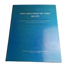 Obituaries From the Times 1961