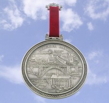 Zinn Medaille Bergisch Land