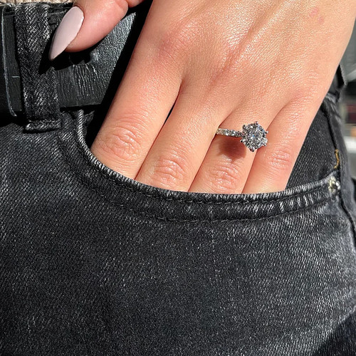 Damen diamant ring rundschliff - damen,