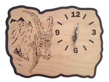 Designwanduhr motiv steinbock - designwanduhr,