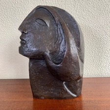 Bronzeskulptur Büste (nach) Pablo Picasso Kopf einer Frau signiert Frauenbüste
