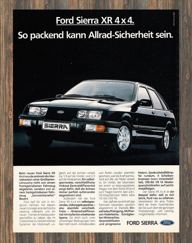 Ford sierra 4x4 - xr, reklame