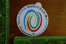 Alter Aufkleber Sport Leichtathletik TRIMM FESTIVAL Bielefeld 1989 DSB VW Audi