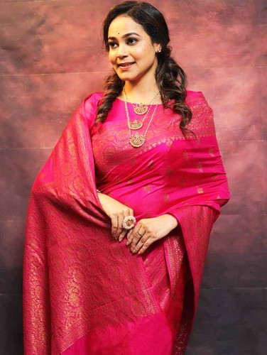 Banarasi pink lichi seide - banarasi,