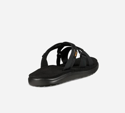 Black teva voya slide - black,