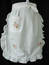 Handarbeit BESTICKT Schürze Landhaus VINTAGE Shabby Nostalgie Art Deco Trachten