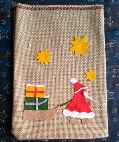 Jutesack weihnachtsmann sack - ,