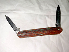 Sehr seltenes antikes Willian Rodgers Taschenmesser Sheffield 2 Klingen Horn