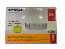 NETGEAR Wireless-G54 USB 2.0-Adapter WG111 mit OVP (guter Zustand)