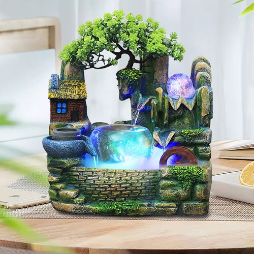 Neu wasserfallbrunnen led - wasserfallbrunnen,