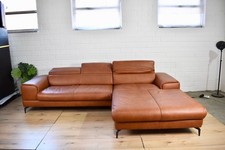 W. Schillig Piedroo Cognac Ledersofa Echtleder hochwertig Ledercouch Verstellbar