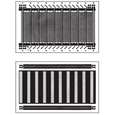 Lochrasterplatte 128x303mm