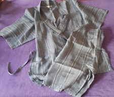 ??He.Freizeit Haus Relax Anzug SET 2Tlg.GR:L BW Blau Original-aus-Japan⚠️S.MAß