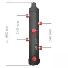 Technibel Hydraulische Weiche 1" mit Entlüfter Edelstahl und Isolierung Schwarz