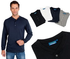 Langarm Serafino Shirt mit