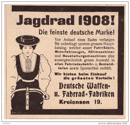 Original werbung 1907 - original,