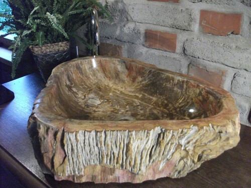 Waschbecken versteinertem holz - versteinertem,