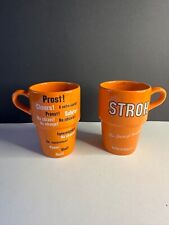 Stroh Rum 80 Kaffeetasse Orange 2er Set Tasse Henkelbecher Sammeltasse