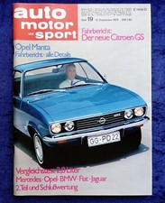 AMS 19/1970  Opel Manta A, Citroen GS, Dyane 6, BMW 2002 Turbo,