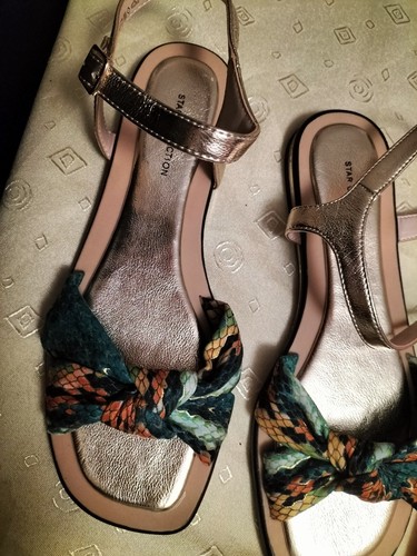 Stylische sommerschuhe gold - stylische,
