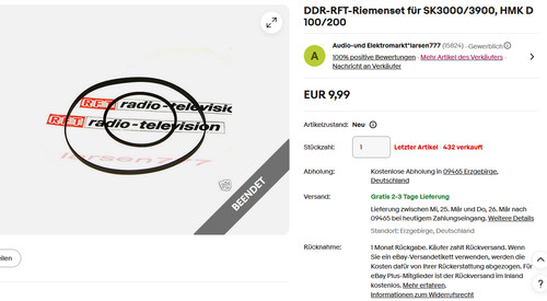 Ddr rft riemenset - ddr-rft-riemenset, für