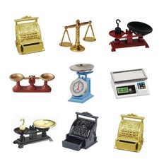 Miniatur Kasse Waage 3-4 cm Wichtel Weihnachtsmarkt Registrierkasse Küchenwaage