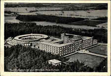 1951 Stempel BAD BRAMSTEDT auf AK Luftaufnahme Gebäude Neues Kurhaus, frankiert