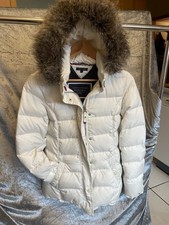 Schöne Daunenjacke von Tommy Hilfiger Gr.S Abnehmbarer Kapuze In Creme Weiß  40€