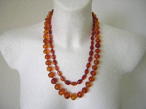 Natur bernstein kette oval - bernstein,
