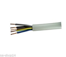 (1,60€/m) Stromkabel 5x 1,5 mm² Stromleitung 5m/10m/20m/100m Meter grau NYM-J