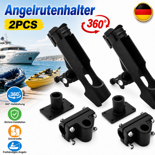 2er set angelrutenhalter - set, 360°